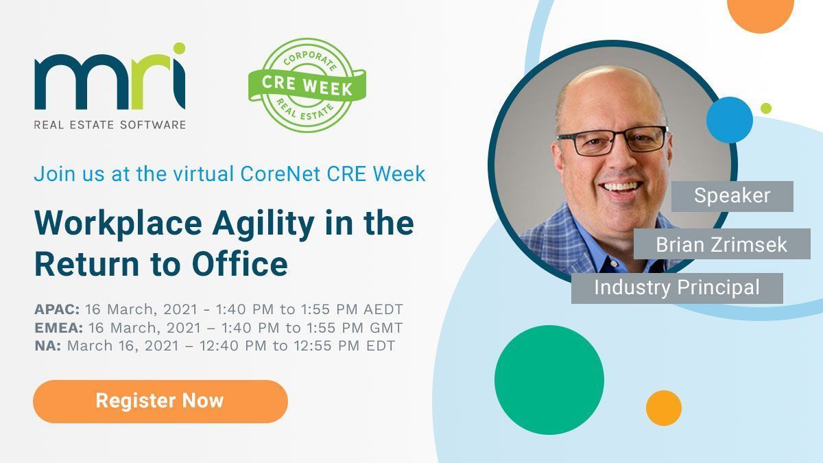 mrisoftware's tweet image. Don't forget to join @CoreNetGlobal CRE Week, happening March 15-19! Hear MRI Software's Industry Principal, Brian Zrimsek, discuss considerations for returning to the workplace. #CREWeek21
Register here: buff.ly/38cTsbf