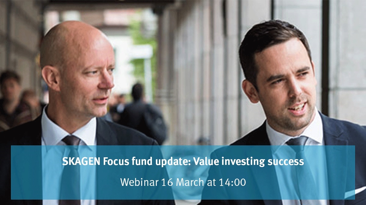 Tune in for #SKAGENFocus webinar Tuesday at 14:00. Reserve your spot👉bit.ly/SKAGEN-Focus_W… The #globalfund has had great progress with #ValueInvesting. Get the insight of how PMs Jonas Edholm and Davis Harris think and their views for the time ahead.