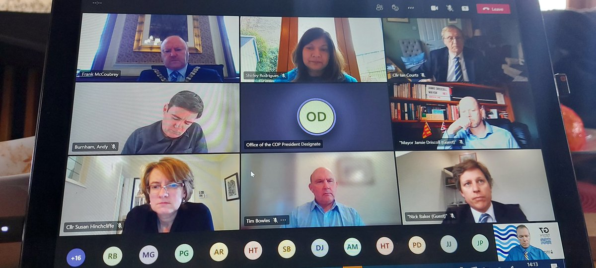 Pleased to be at the COP26 UK Mayors and Regions Advisory Council today giving a Cornish, rural, UK and global perspective.