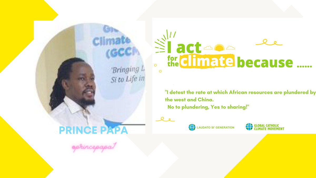 Meet @princepapa1 a very dedicated #fighter for the #planet.

He is the #Africa Programs Coordinator of @CathClimateMvmt  @gccm_africa 

He is also a co-founder @350_kenya  which is working tirelessly to create awareness on #deCOALnisation
#RefuellingAfrica 

#ClimateAction