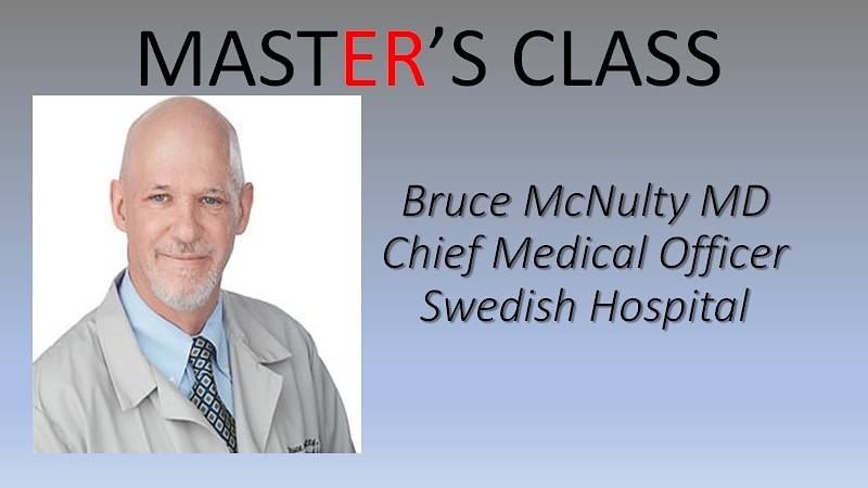 This block's edition of MastER's class was very special. The CMO of @SwedishChicago, and emergency physician Bruce Mcnulty MD,  stopped by to spend time with our EM seniors and share invaluable knowledge with them.