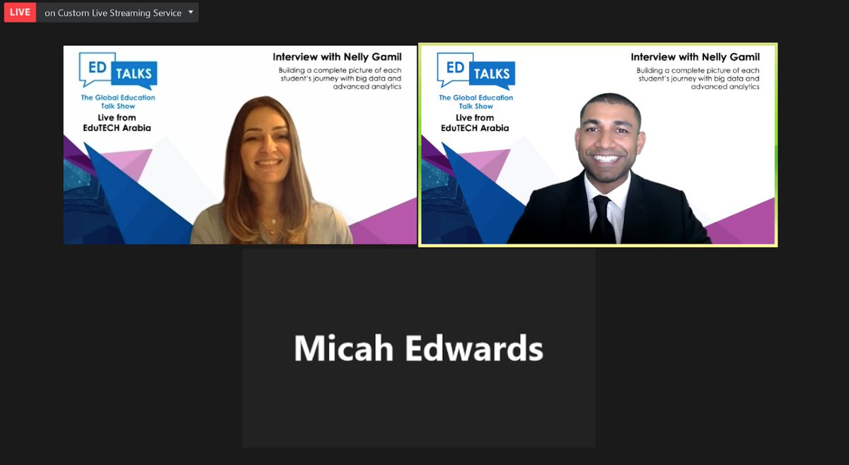Awesome time hosting the first #EdTalksLive session of 2021 from <a href="/EduTechArabia/">EduTech Arabia</a> today discussing technology, culture, leadership and data. Congrats to the Purple Team for winning the Quiz! 💜

Thanks to everyone who tuned in. Will have a replay on the YouTube channel soon!