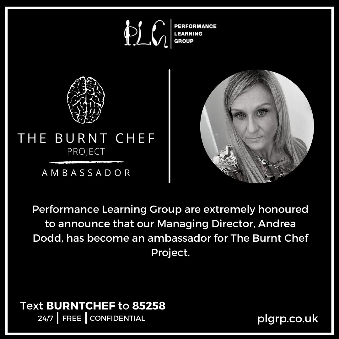PLGrp's tweet photo. We are pleased to announce that our Managing Director, Andrea Dodd is now officially an ambassador for @burnt_chef, helping to bring awareness to our learners about the challenge of mental health within hospitality.
#PerformanceLearningGroup #PLG #BurntChefProject https://t.co/Fg6JFqYgq4