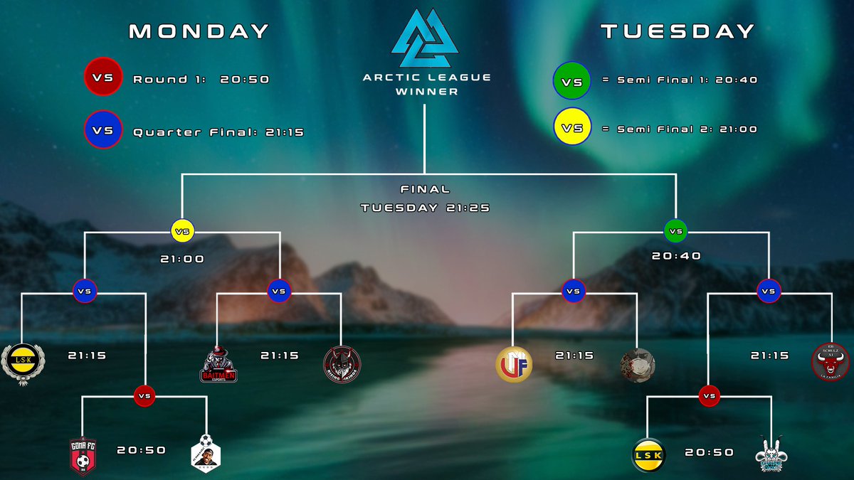 The ACL Tournament is here again!

ACL West vs ACL East

It is a 2 day tournament! 
Monday and Tuesday!

Some of the games will be casted by some of our founders Benjamin and Christoffer on twitch.tv/bendviking!