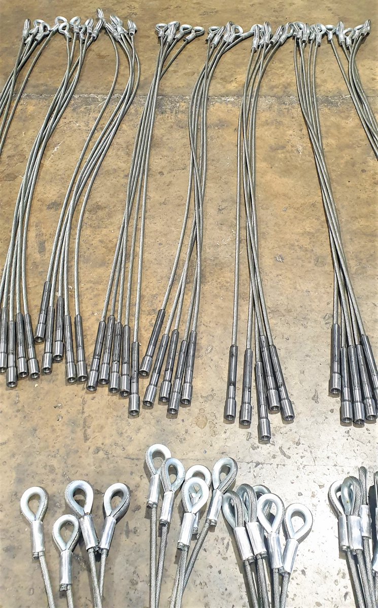 Another large order of wire rope assemblies ready to be shipped out to one of our sub-sea customers.