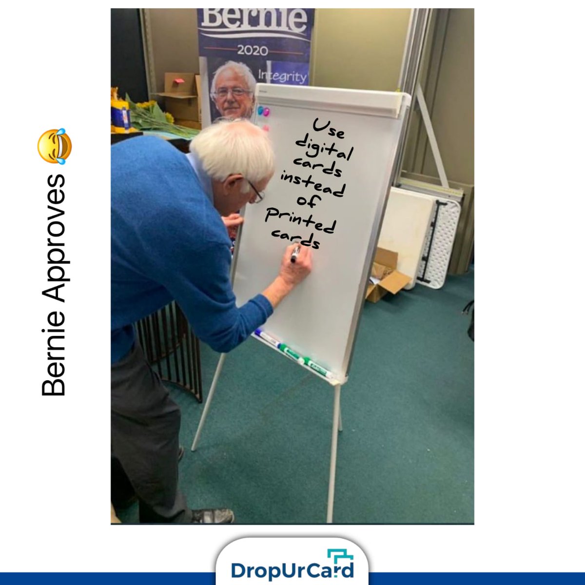 dropurcard's tweet photo. Bernie approved Digital cards, when will you ?
#Bernie #Digitalcard #Networking #DropUrCard #meme https://t.co/wt5A72uCQK