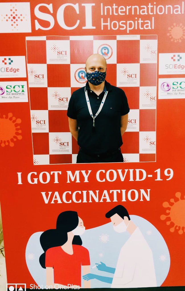 Blessed to have my first Covid-jab today in Delhi. Thank you <a href="/adarpoonawalla/">Adar Poonawalla</a> <a href="/SerumInstIndia/">SerumInstituteIndia</a> <a href="/Covishield/">Covishield Vaccine</a> <a href="/AstraZeneca/">AstraZeneca</a> <a href="/scihospital_/">SCI International Hospital</a>