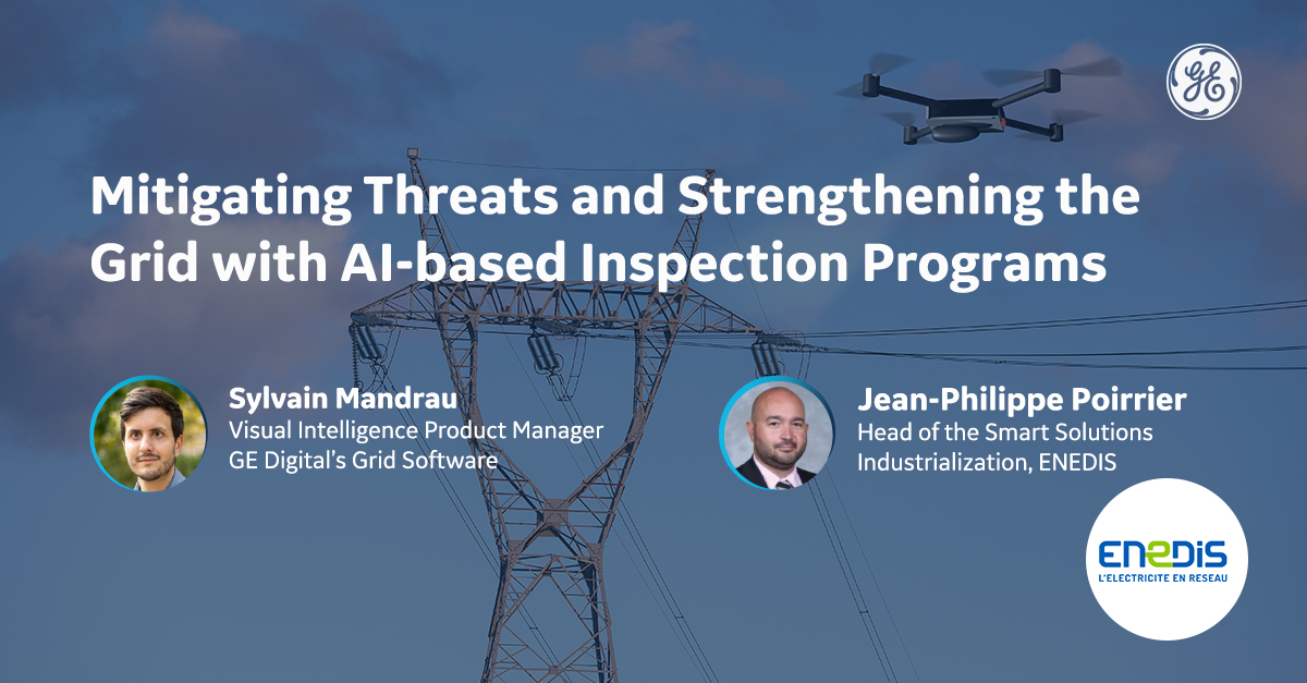 GE_Digital's tweet photo. We're excited to share that as part of the DISTRIBUTECH+ Series, we will join @enedis on March 24th to discuss Mitigating Threats and Strengthening the Grid with AI-based Inspection Programs. Attendance is free—learn more and register here: https://t.co/c3iAiA20iu https://t.co/obeDvXpaLI