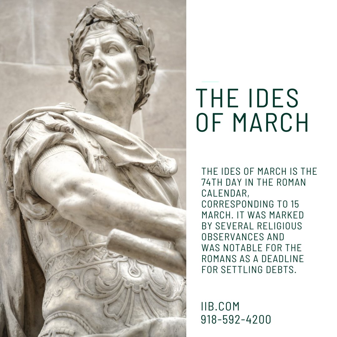 Today is March 15th, the 74th day in the Roman calendar, also known as “The Ides of March.”
#JuliasCeasar #IdesOfMarch #SettleBets #RomanCalendar
