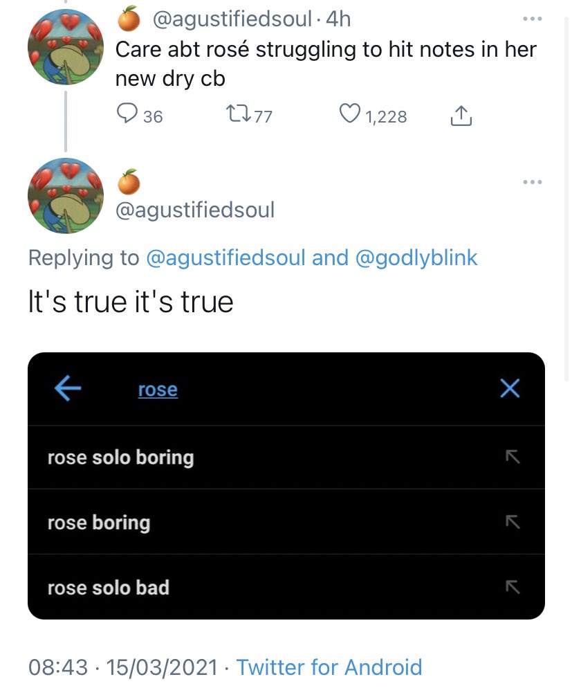 OT4_Police's tweet photo. 🚨 URGENT! 🚨

REPORT❕
➡️@.agustifiedsoul
https://t.co/q5YdtMAzhk

Another little 7 hating on ROSÉ.

🗣We knew y’all would be there with us to listen, Rosé slayed and you know it.

REPORT AS❕
➡️Disrespectful/Offensive
➡️Targetted Harassment
➡️Spam

Receipts⬇️ https://t.co/sMqm04yP4I