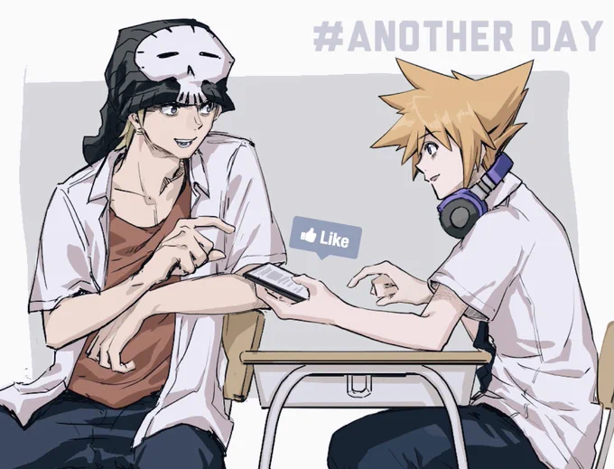 突然描きたくなった学パロ #TWEWY 