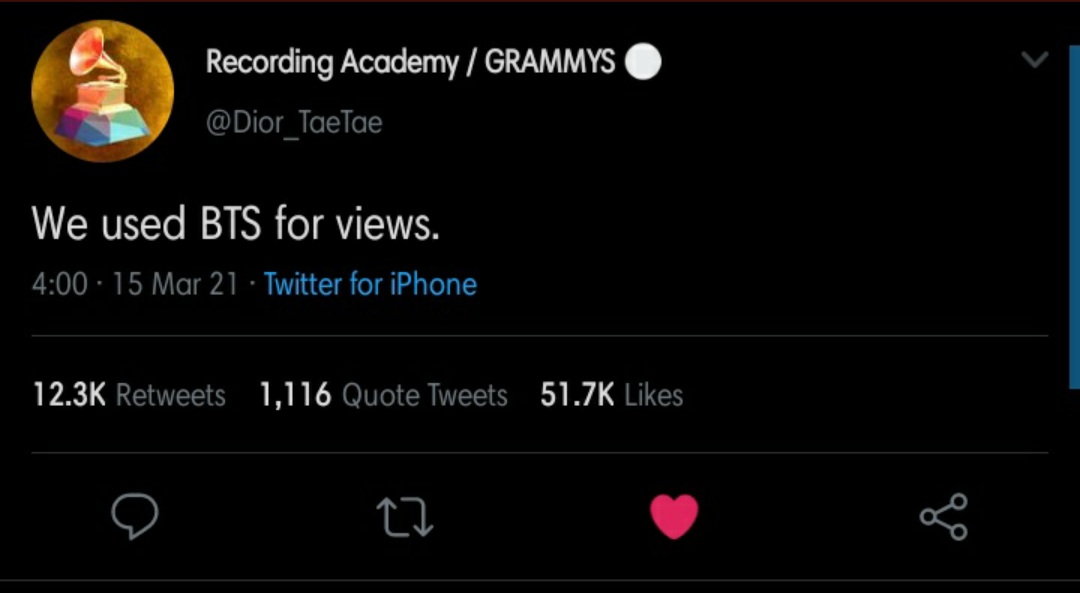 jimjamluv77's tweet photo. I smell honesty
#SCAMMYSOUT #SCAMMYS #Scammys2021 #WeLoveYouBTS https://t.co/Kfv2rpA1XX