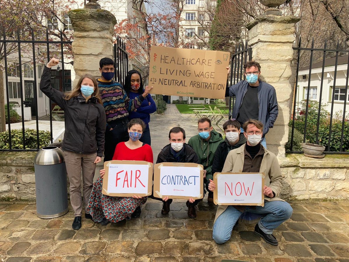 from nyc to paris, @GWCUAW will #CUonStrike all over the world! liberté, égalité, solidarité
