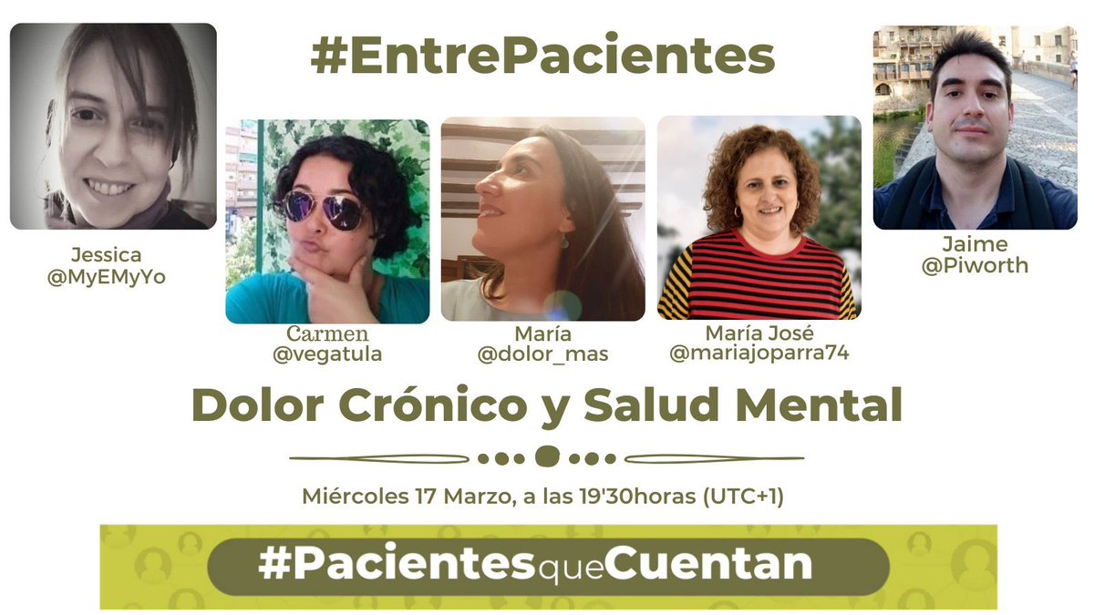 Canales de difusión
<a href="/pacienteqcuenta/">Pacientes que cuentan</a>

1️⃣ YouTube⏺

youtube.com/c/Pacientesque…

2️⃣ Twitter 

x.com/pacienteqcuenta

3️⃣ Facebook 

facebook.com/Tuvidasindolor/