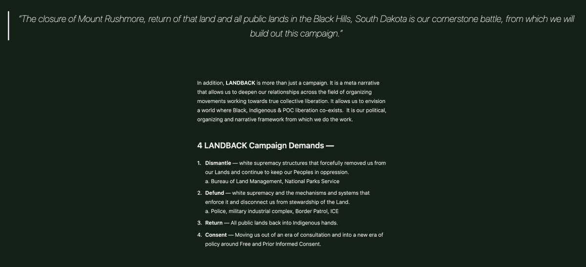 LandBackParty1's tweet image. .@ndncollective #LandBack Campaign please check out landback.org/hesapa/ and follow requests for engagement -- a petition and other calls to action! #DefendDevelopDecolonize Encouraging #Settler followers to amplify &amp;amp;
DONATE TODAY TO NDN COLLECTIVE'S #landback  CAMPAIGN!