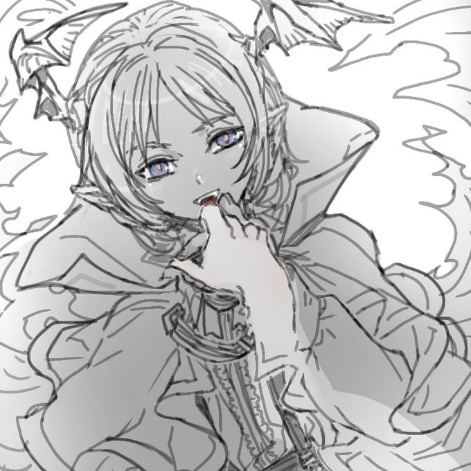神撃のバハムートより、ヴァイト君を描きました。👍️
騎士の手の甲に口付ける様子が描きたかったけれど、難しすぎて爆発しました!💥
まだまだ伸び代を感じる。可能性のカタマリってヤツだ!←セルフサービスの鼓舞!💃💃💃

いつかきっと、自分の妄想を鮮明に描けるようになってみせましょう!!← 