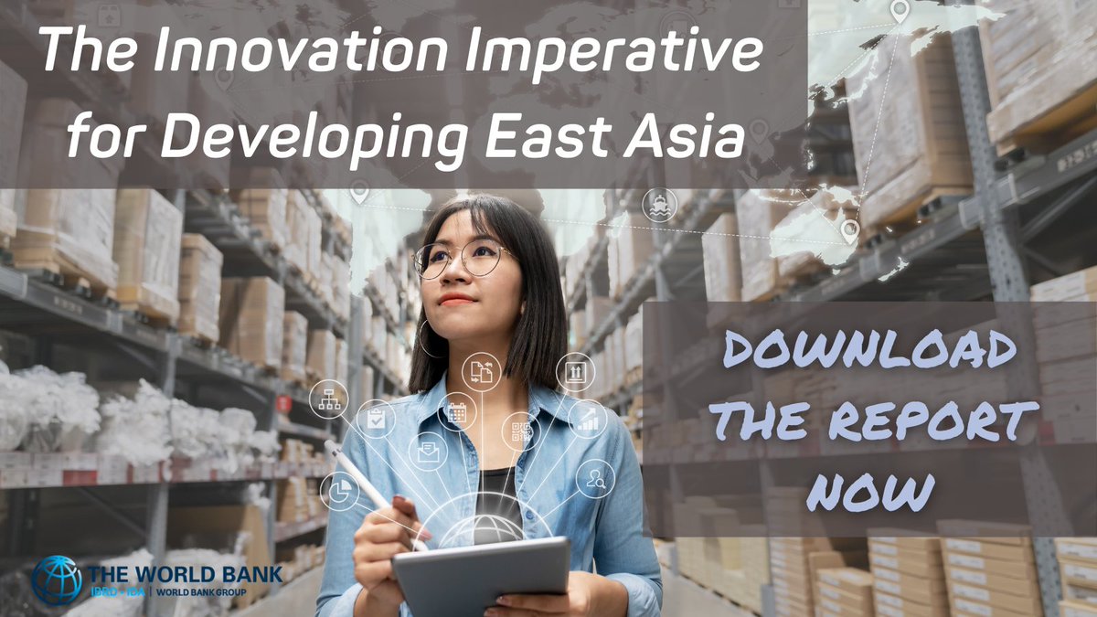 WB_AsiaPacific's tweet photo. Xavier Cirera: A broad-based model of innovation is needed in developing #EastAsia to support a large mass of firms in adopting new tech, while also enabling more-sophisticated firms to undertake projects at the cutting edge. Report: https://t.co/tfQoV9PyEM #InnovativeEastAsia https://t.co/oFpPZsqWdd