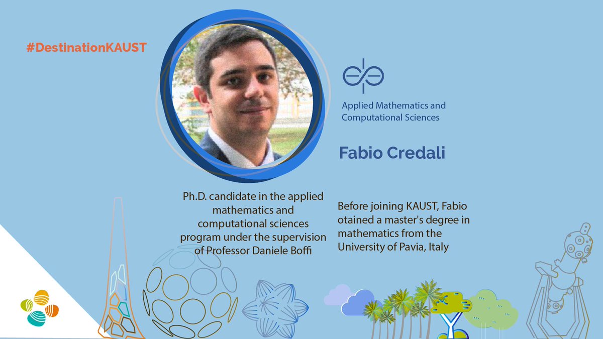 KAUST_CEMSE's tweet image. Meet #KAUST New Student: Fabio Credali

Read the full story
cemse.kaust.edu.sa/news/meet-kaus…
@unipv @KAUST_News
#appliedmathematics #ComputationalSciences #partialdifferentialequations