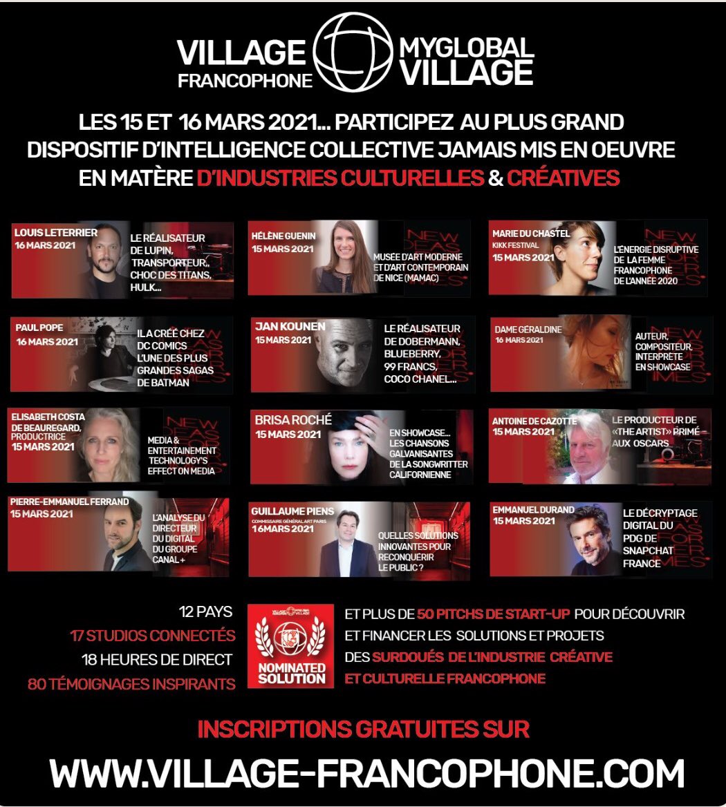 Ça démenage sur #VillageFrancophone , évènement de convergence ds technologies francophones:17 territoires se rencontrent pdt 2 jours sur un modèle unique d’intel  collective. 

Suivez nos travaux en LIVE sur 
village-francophone.com
<a href="/digitalwallonia/">Digital Wallonia</a>  <a href="/AWEXAmericas/">AWEX AMERIQUES</a> <a href="/AWEX_Belgium/">Wallonia Export & Investment Agency</a>
