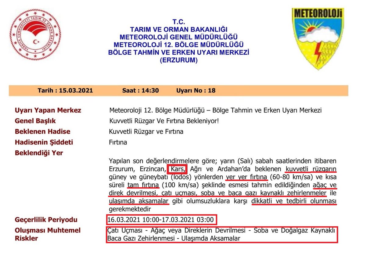 ⚠️ L Ü T F E N D İ K K A T ⚠️

⚠️ METEOROLOJİK UYARI ⚠️ 

                        👇👇👇👇👇