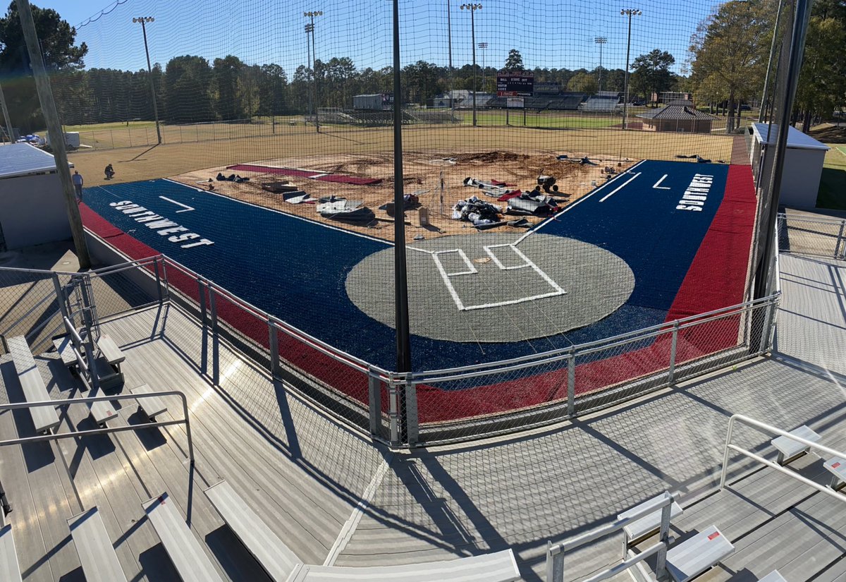 SportsContUltd's tweet photo. Here’s a throwback to a turf job we did at the end of last year. This one was for the Softball team over at Southwest Mississippi Community College. Go Bears! @SMCC_Athletics https://t.co/w7ENB5tCmD