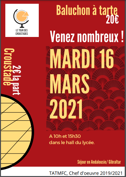 camel_lp's tweet photo. 🚨Chef d'oeuvre Terminale CAP #ATMFC : vente de croustade et de balluchons à tartes fabriqués par les élèves 🍰🍰🍰 objectif -> Andalusia et Gibraltar 🇪🇸🇬🇧 https://t.co/2ihjzeRtCT