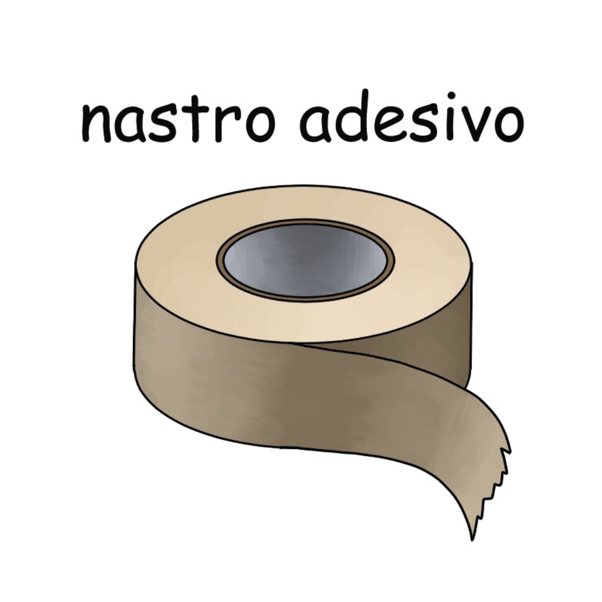 毎日イラストイタリア語 ガムテープ Nastro Adesivo ナストロ アデジーヴォ Nastro リボン テープ Adesivo 粘着性の くっつく でガムテープという意味になります また Adesivoのみで接着剤やシールなどを表します イラスト イタリア語
