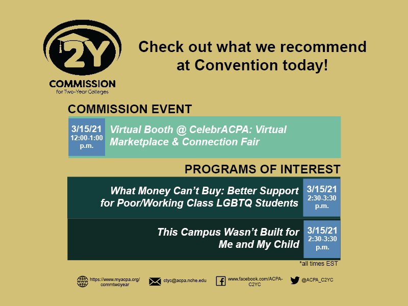 Join us for these programs at ACPA today and stop by our Virtual Booth to say hello!