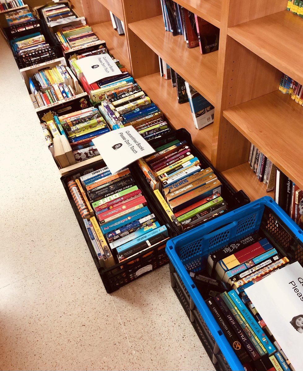 SwansMarbella's tweet photo. Very excited to do some book swapping in Book Week.  These are all the books that have been brought in, and they are now quarantining, ready to be swapped next week. #SwansBookWeek #BookWeek #bookweek2021 https://t.co/DKMC9yXN2Q