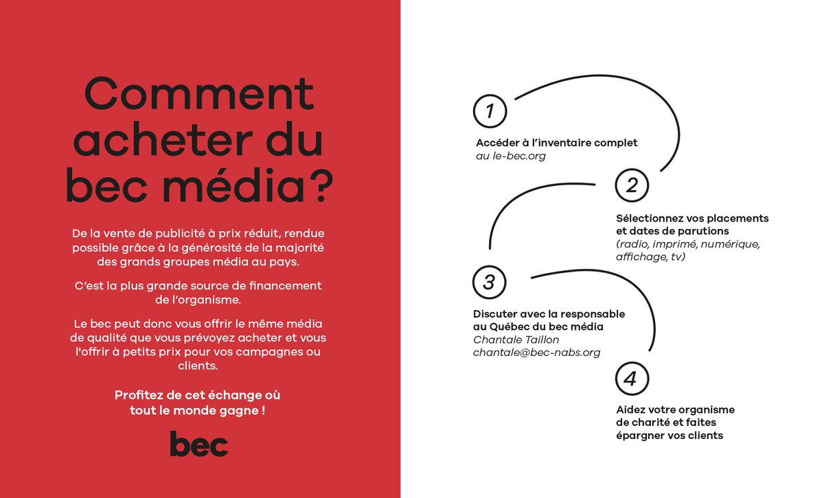 👋Saviez-vous que le bec média est la principale source de financement au bec? 1500$ vendu en bec média peut aide une personne dans le besoin! 
📄Notre inventaire 2021 est maintenant disponible ici : bit.ly/3ev370H
Consultez notre page bec média : le-bec.org/bec-media