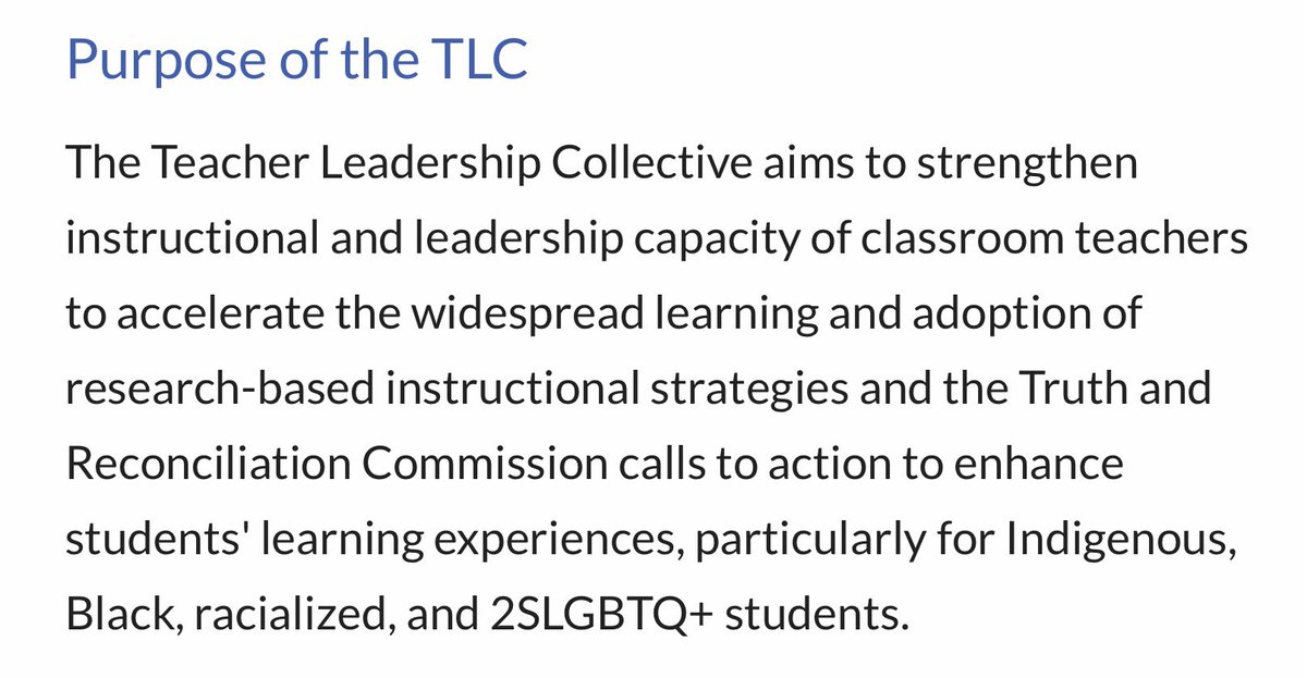TDSB Teacher Leadership Collective tweet media