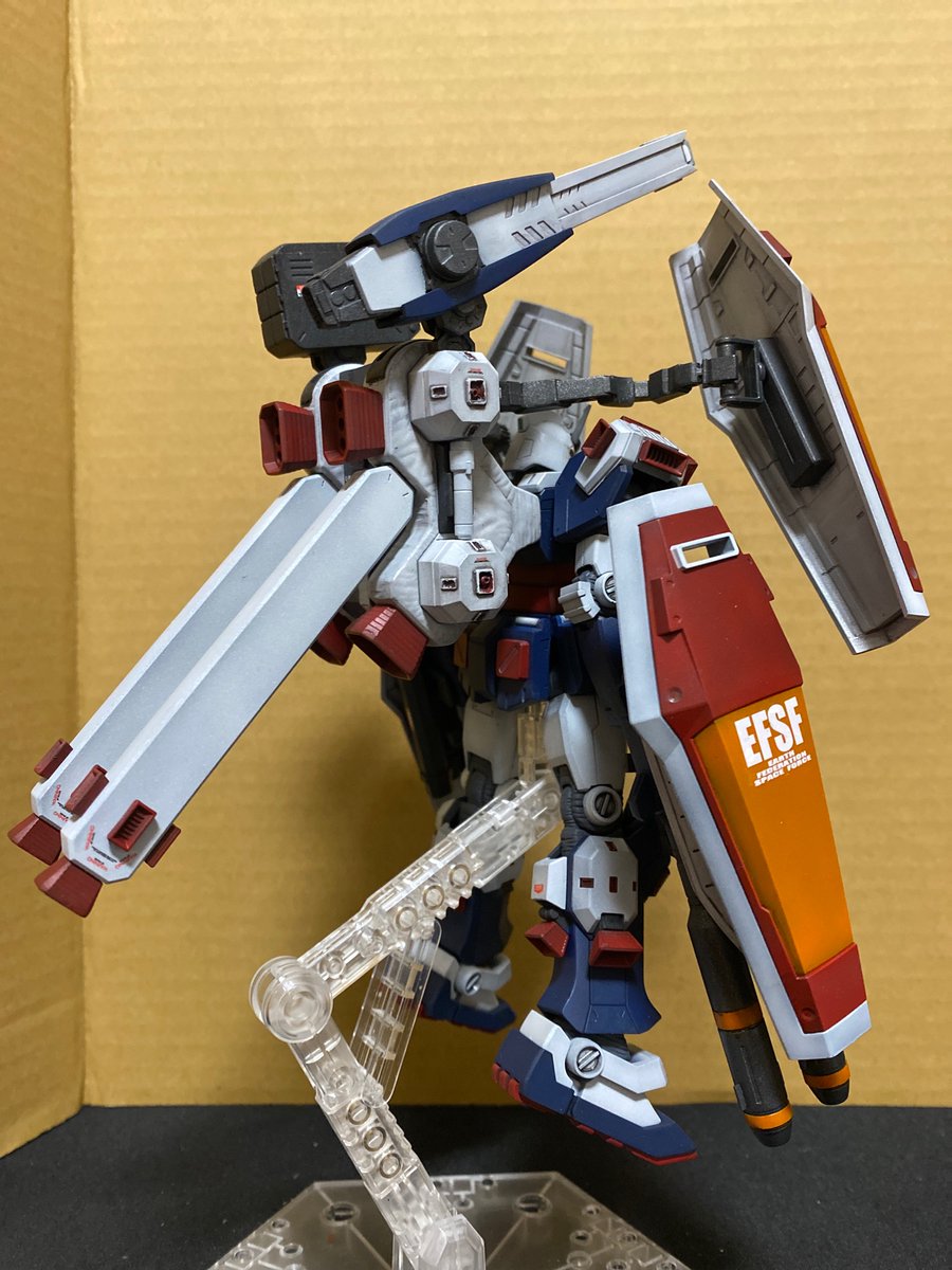 phantomoon1's tweet image. HGフルアーマーガンダム(アニメ版)
塗装が面倒で放置してましたが、勢いで完成させました。
各所をアニメ版に修正してます。
#ガンプラ