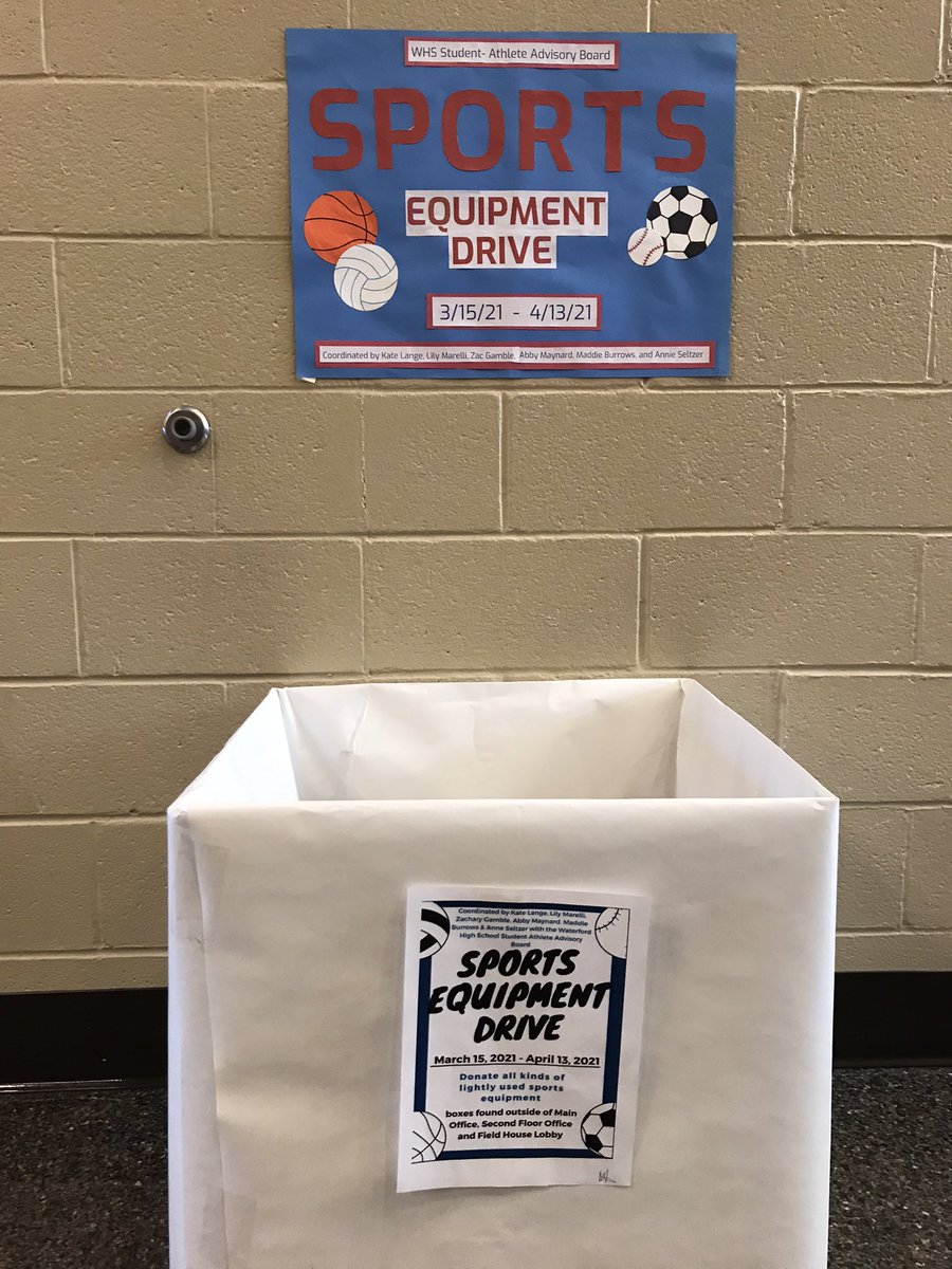 Ok <a href="/LancerNation01/">Lancer Nation</a> ! Let’s do this. Accepting gently used sports equipment now until April 15th <a href="/lancer_sports1/">Waterford Athletics</a> <a href="/WPS_CT/">Waterford Schools</a>