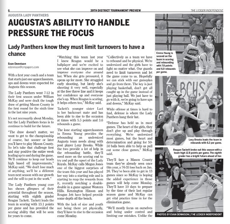 EvanDennison1's tweet photo. Postseason coverage starts tonight with Augusta and Mason County. Girls are up first at The Fieldhouse at 6 p.m. Here’s a look at both teams heading into tonight’s matchup: https://t.co/FD5wK5hzzV