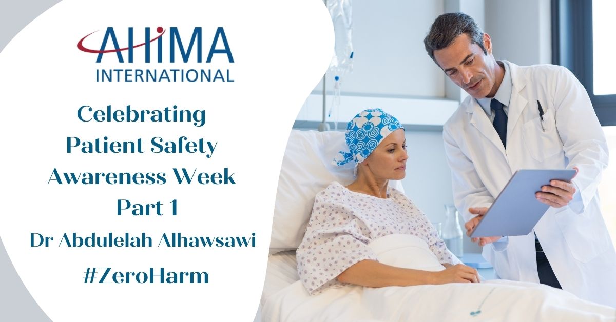 In recognition of Patient Safety Awareness Week, AHIMA International speaks with Dr. Abdulelah Alhawsawi, G20HDP Global Ambassador, about his thoughts &amp; views on this subject. Listen now: tinyurl.com/PSAWP1
#psaw2021 #patientsafety #workersafety #healthcare