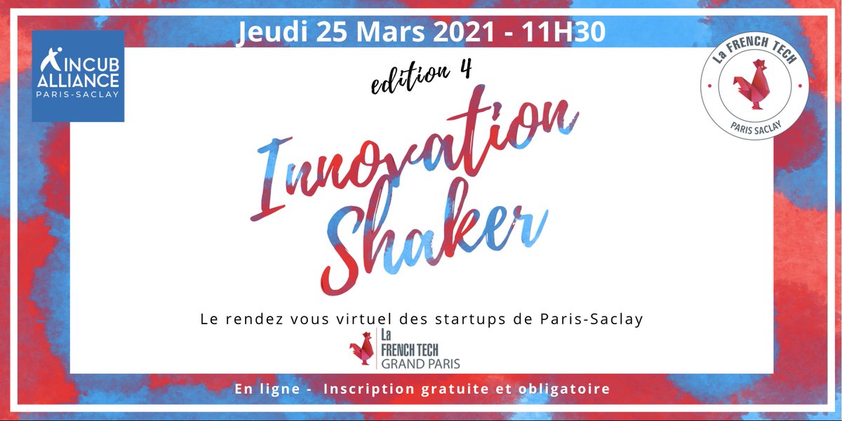 📌 <a href="/TechSaclay/">French Tech Paris Saclay</a> et <a href="/IncubAlliance/">IncubAlliance</a> vous donnent rdv le 25/03 pour le rdv #InnovationShaker !

👉Témoignage de Lara Rouyres CEO de Levia.ai
👉Rencontres et échanges avec les #startup de #ParisSaclay et différents experts

Infos et inscription : eventbrite.fr/e/billets-inno…