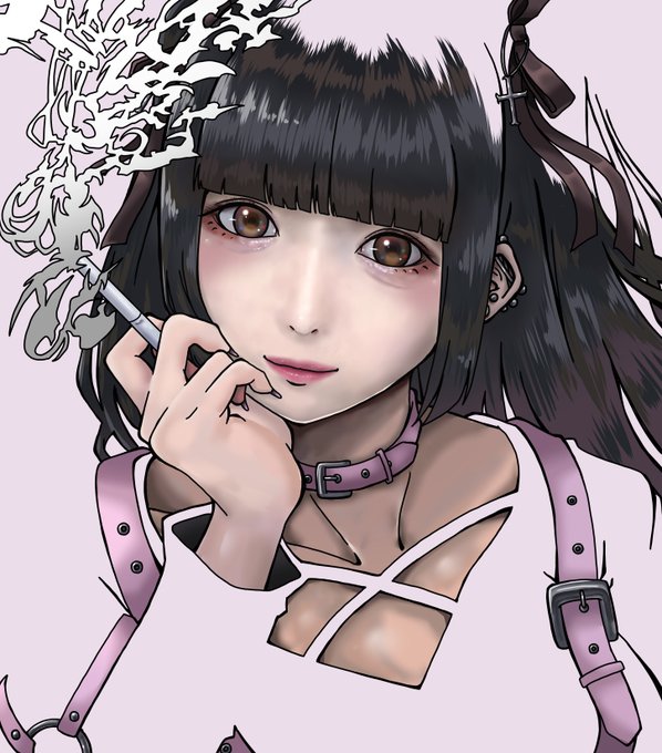 服を描かない演出という名の手抜きで時間短縮!と思ったけど肌の塗りでいつもの3倍程時間かかりました。 