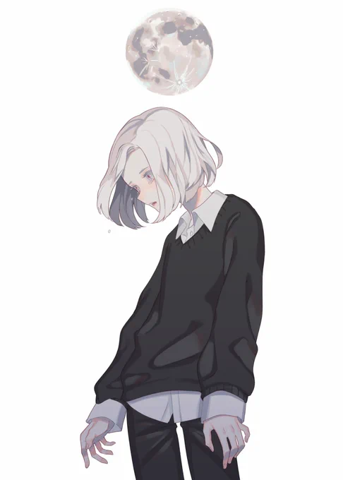 #ホワイトデーは銀髪白髪を愛でる日
白髪のオリジナル絵、意外と少なかった 