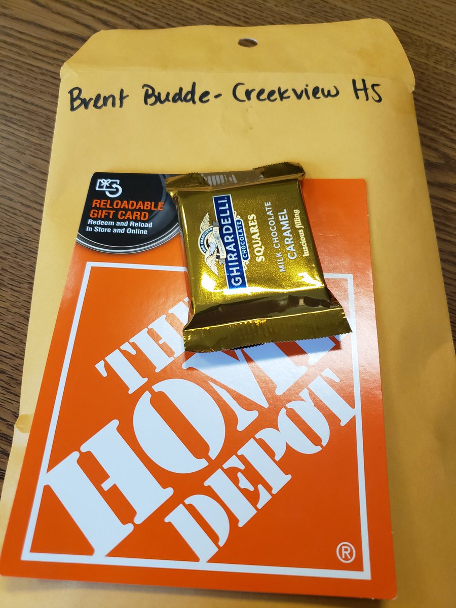 bbudde's tweet photo. Thought to myself this A.M. that there is no reason to go by my mailbox here at Creekview. I didn't think I would have any mail today or for the rest of the year. To my surprise this was in my box. From my favorite Admin. Made my day! Thank you! https://t.co/GLcgBbQXRt