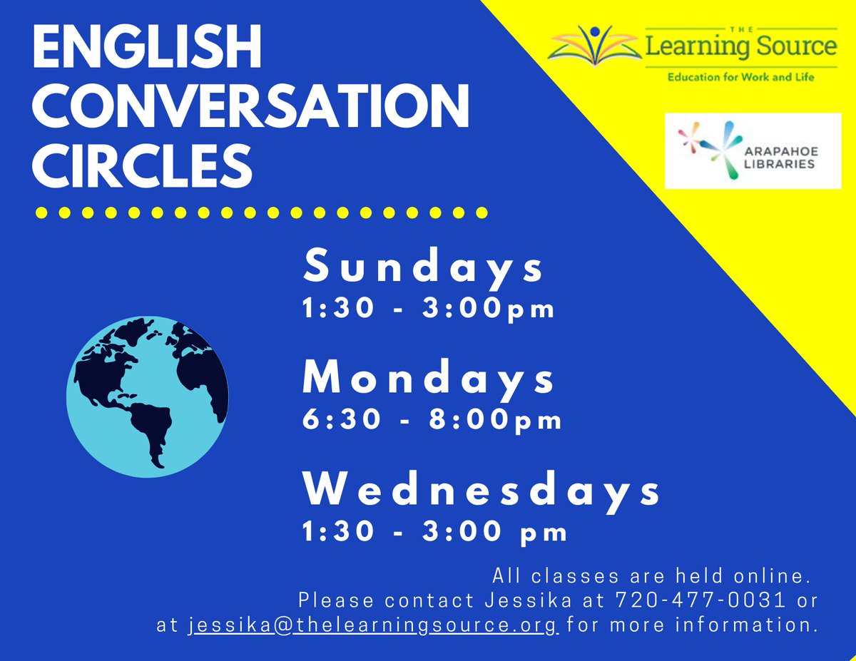 The Learning Source (@source_learning) on Twitter photo Join us this week as we keep teaching our adult learners the best English skills.
CONTACT: Jessika@thelearningsource.org
#GED #ESL #Adulteducation Join us this week as we keep teaching our adult learners the best English skills.
CONTACT: Jessika@thelearningsource.org
#GED #ESL #Adulteducation