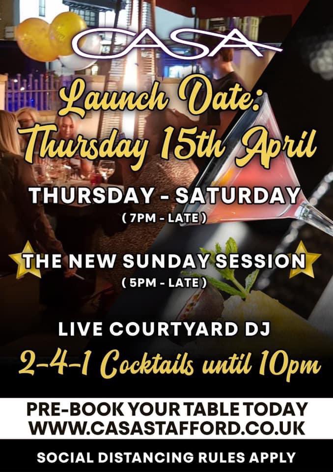 We are extremely excited to announce that we will be reopening our courtyard and terrace from Thursday 15th of April coinciding with new government outdoor drinking guidelines..

🍹 Safe socially distanced seating for over 120 customers (Groups of 6 maximum).