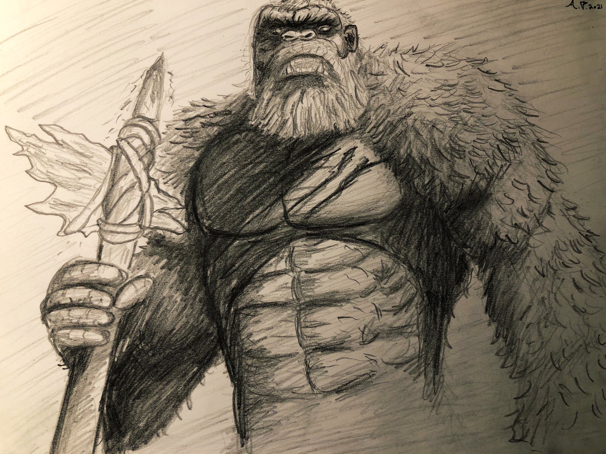 Aggregate 125+ king kong drawing latest seven.edu.vn