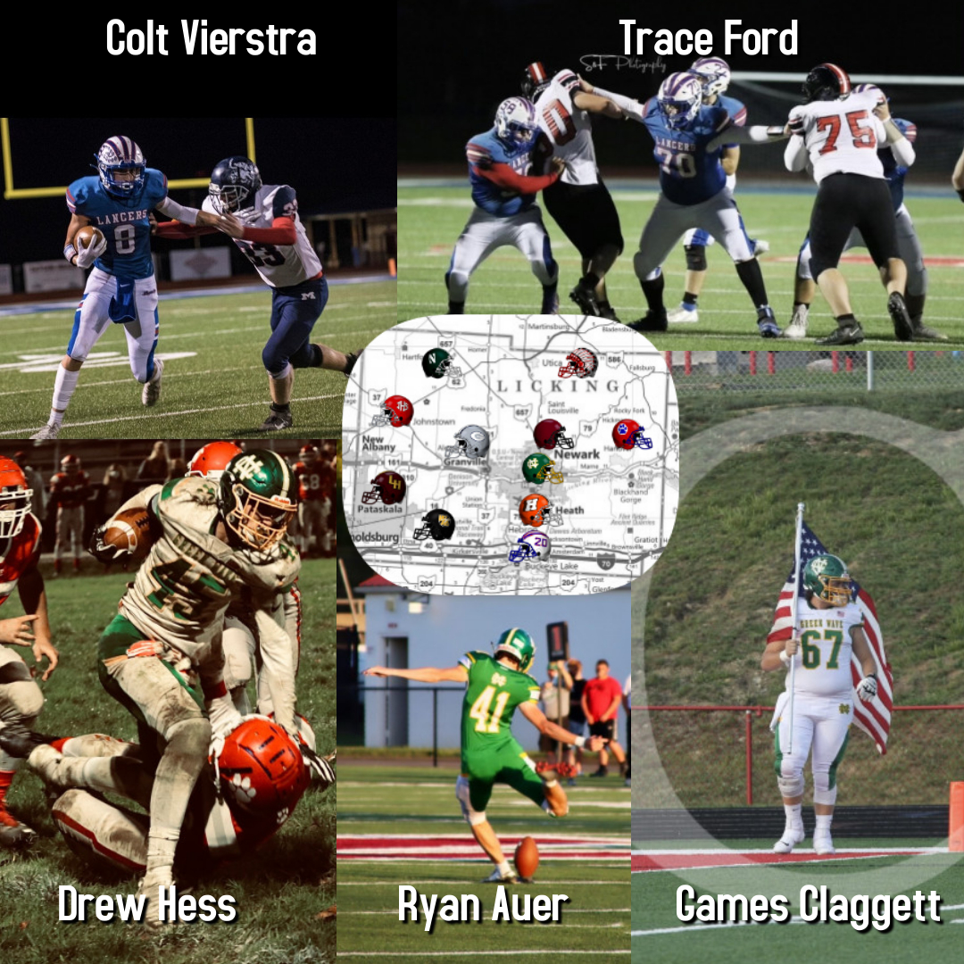 Congratulations to Colt Vierstra and Trace Ford of Lakewood and Drew Hess, Ryan Auer, and Games Claggett of Newark Catholic on being selected to represent your school and Licking County in the 2021 LC vs. MC All Star Game!