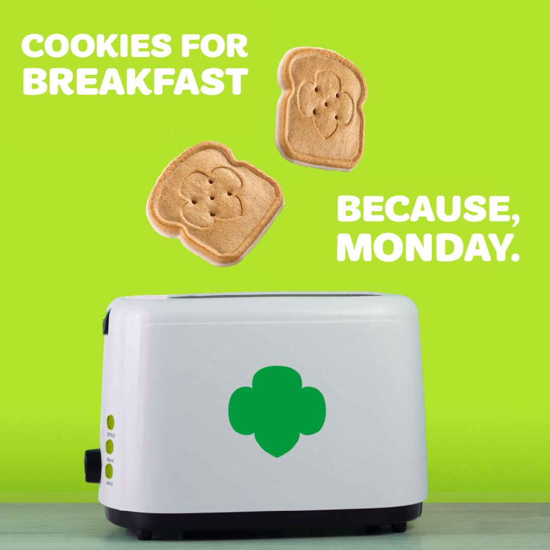 GSGI's tweet image. Daylight Savings getting you down? Add some YAY to your day girlscoutsiowa.org/findcookies 🍪 💚