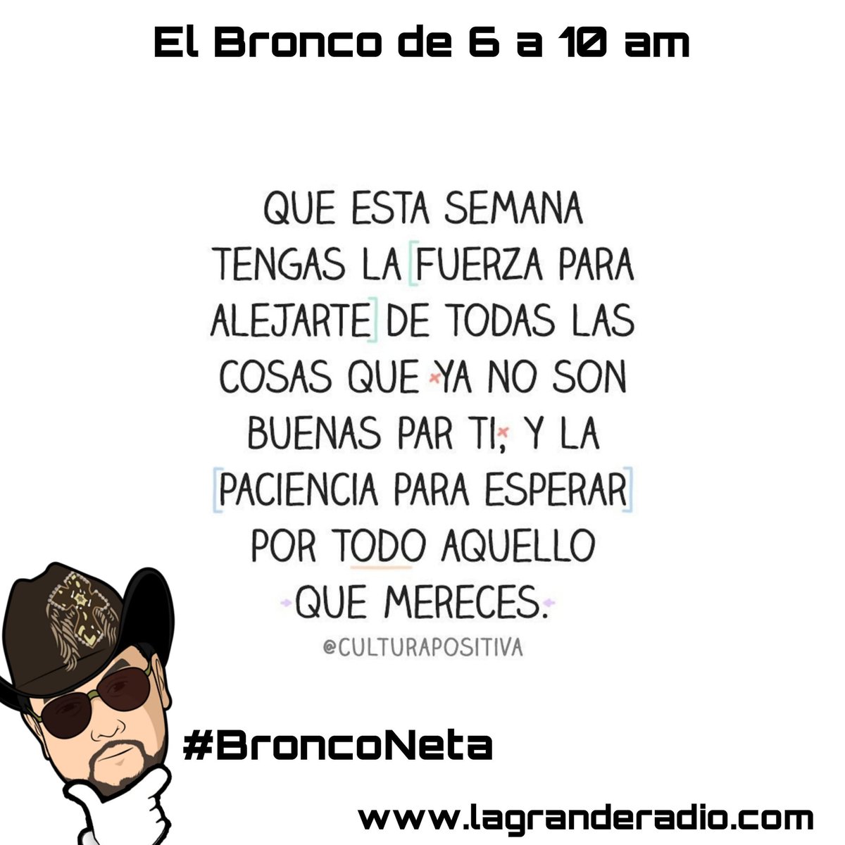 ElBroncofm's tweet photo. Buenos dias feliz #Lunes, Como les va con el nuevo #HorarioDeVerano ? Que tu dia este lleno de #Bendiciones y #cafe.
#BroncoNeta #ElBronco #LaGranD #BroncoShow https://t.co/4l5FgePq1D