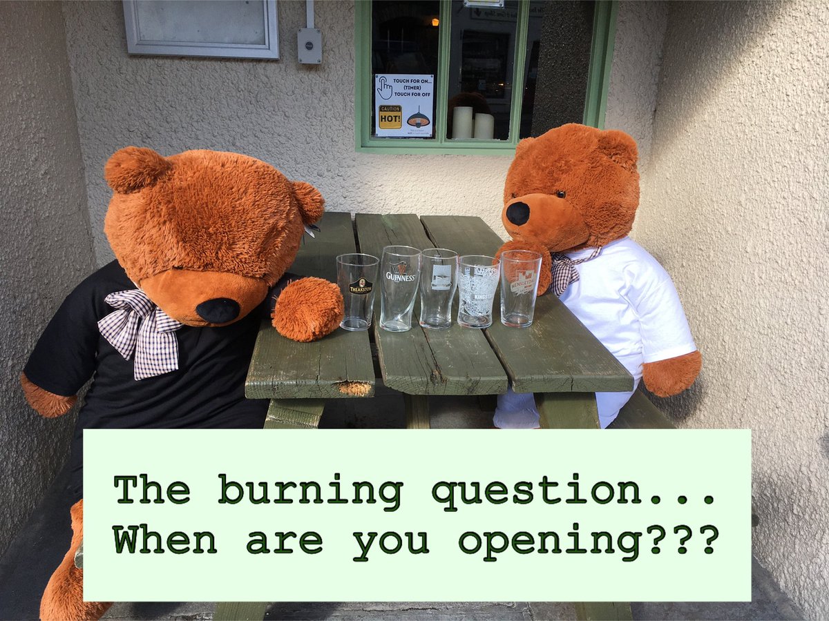 Fountain_Hawes's tweet photo. Please BEAR with us as we start to open up
April 12th - 18th  We are opening 12-6pm for drinks only, weather permitting 
Follow us on here or Facebook for updates
April 30th we hope to be able to offer a limited food menu
May 17th we are open for drinks and food everyday 12-11pm https://t.co/0vab1dzJvc
