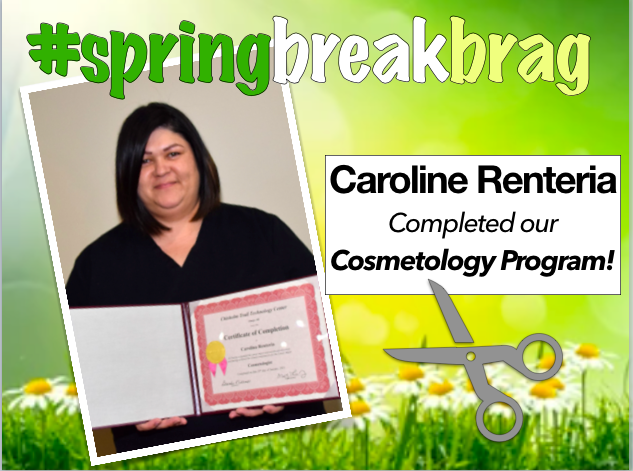 ct_tech's tweet photo. While our students are on spring break, we're taking this opportunity to brag on their recent successes! Let's kick off our #springbreakbrag week by congratulating adult student Caroline Renteria for completing our Cosmetology Program! 
#cosmostudentsareacutabove✂️
#CTTCis4me https://t.co/ikELjRJxGT