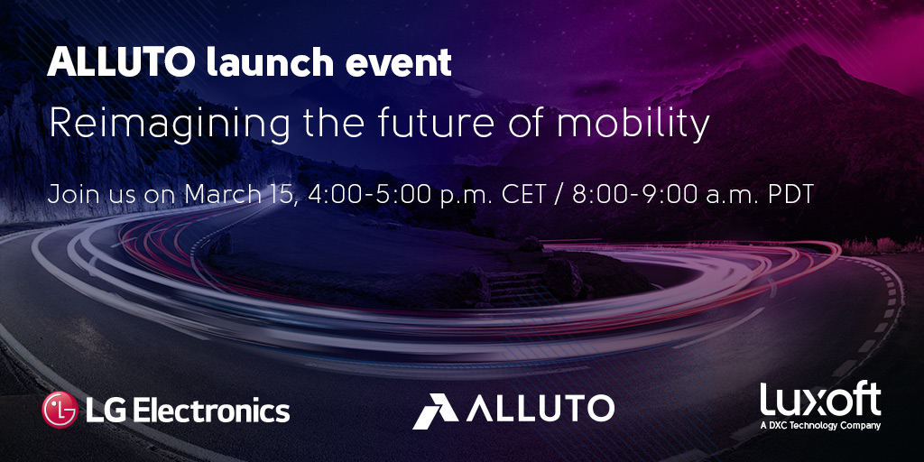luxoft's tweet photo. The countdown is on! We are going live in 30 minutes. It's your last chance to reserve a seat at https://t.co/ksSp0HJJCy
@LGUS @DXCTechnology @AllutoIo #sharedmobility #mobility #customerexperience #userexperience #consumergrade #webOSAuto https://t.co/seRIUY8oAc