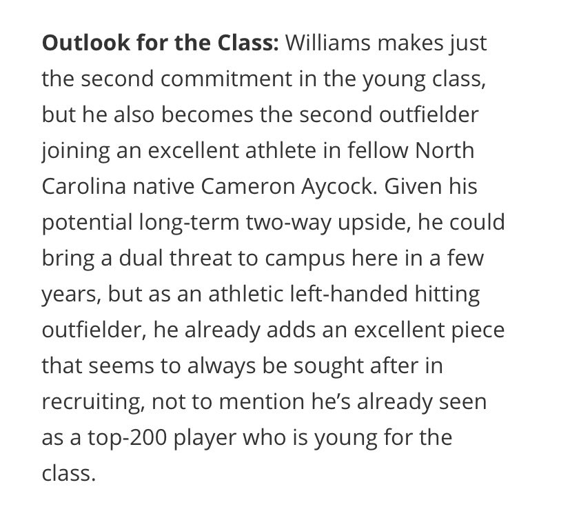 Thanks <a href="/PerfectGameUSA/">Perfect Game USA</a> for the write up on <a href="/Riley_W1211/">Riley Williams</a>. <a href="/TheCanesBB/">Canes Baseball</a> <a href="/ECUBaseball/">ECU Baseball</a> <a href="/dhcbaseball/">Jason mills</a> <a href="/TRussoPG/">Tyler Russo</a> <a href="/HitABombMOM/">Abby Williams</a> Go Pirates!!!