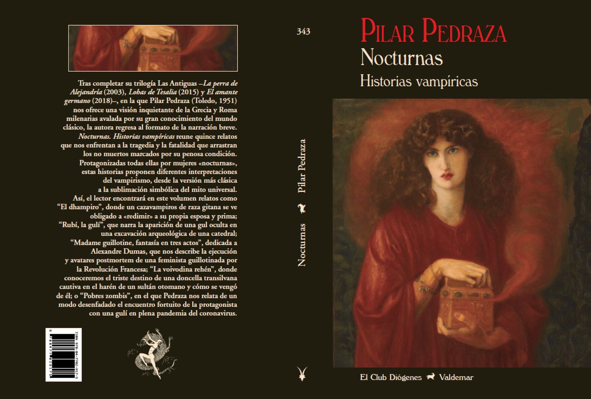 ed_valdemar's tweet photo. Bueno, pues ya está en imprenta lo ultimísimo de nuestra querida Pilar Pedraza... En abril en librerías. 

¡Primavera vampírica con Pilar Pedraza!🦇🦇🦇 

#Nocturna #ClubDiógenes https://t.co/Ddyl0MpOu0